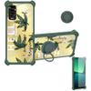 Case for DIALN X65 Case Compatible with DIALN X65 Phone Case Cover [with Tempered Glass Screen Protector][Ring Support][Golden Reflect Light] DJL-SY view 1