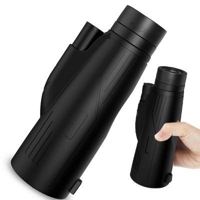 Adult monocular Telescope with BAK4 Prism and FMC Lens, 12x Magnification Power,Monocular Telescope with Smartphone Adapter Tripod Travel Bag Suitable for Bird Watching Hiking Camping