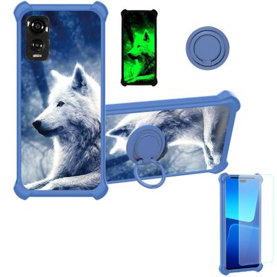 Case for DIALN X65 Case Compatible with DIALN X65 Phone Case Cover [with Tempered Glass Screen Protector][Ring Support][Luminous Effect] YGL-LAN