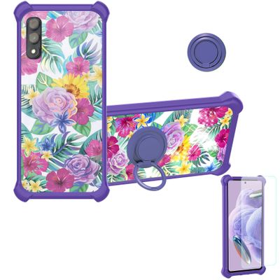 Case for DIALN G65 Case Compatible with DIALN G65 Phone Case Cover [with Tempered Glass Screen Protector][Ring Support][Colorful Reflect Light] IMDZ-HUA1