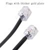 YEKIM 2 Pack Black Phone Line Cord 15 Feet Telephone Extension Cord Cable Male to Male RJ11 6P2C Pin Plug Line Wire Landline view 3