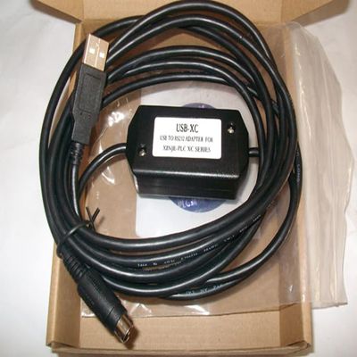Suitable for USB-XC Programming Cable Cable XC1 XC2 XC3 XC5 XCC XCM XD3 XE3 FC Series Connectivity PC Programming Uploading and Downloading Programs Black : 3m