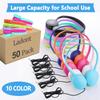 Ladont 50 Pack Bulk Headphones for Classroom School Kids, Durable Wholesale Kids Headphones for Student Boys Girls Adults,3.5mm Jack for Computer Kindle Chromebook(10 Color) view 2