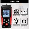 Digital Illuminance Light Meter with Flexible Sensor, Rang up to 200,000Lux Luxmeter with Lux/FC Unit Measurement Backlit 4 Digit LCD Display Light Meter Photography for Plants and Lumens LEDs view 3