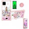 jioeuinly Case for Lush Mint L1582C Case Compatible with Lush Mint L1582C Phone Case Cover [with Tempered Glass Screen Protector][Ring Support][Gold Glitter+Luminous] JSF-JJS view 1