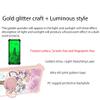 jioeuinly Case for Lush Mint L1582C Case Compatible with Lush Mint L1582C Phone Case Cover [with Tempered Glass Screen Protector][Ring Support][Gold Glitter+Luminous] JSF-JJS view 3