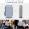 FYY Electronic Organizer, Travel Cable Organizer Bag Pouch Electronic Accessories Carry Case Portable Waterproof Double Layers All-in-One Storage Bag for Cable, Charger, Phone, Earphone Light Grey view 2