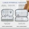 FYY Electronic Organizer, Travel Cable Organizer Bag Pouch Electronic Accessories Carry Case Portable Waterproof Double Layers Storage Bag for Cable, Charger, Phone, Earphone, Medium Size, Light Grey view 3