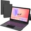 for Samsung Galaxy Tab S10 Lite S10 FE/S9 FE 10.9"/S9 Keyboard Case: 7 Colors Backlit Smart Trackpad Keyboard for Samsung Tab S10 Lite/S10FE 2025 - Wireless Key board Tablet Book Cover with Pen Holder view 1