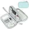 FYY Electronic Organizer, Travel Cable Organizer Bag Pouch Electronic Accessories Carry Case Portable Waterproof Double Layers All-in-One Storage Bag for Cable, Charger, Phone, Earphone, Mint Green view 1