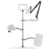 AMBITFUL Live Broadcast Boom Arm, Desktop Camera Mount, Webcam Mount, Microphone Boom, Laptop Stand for Webcam, Camera, Laptop, LED Light, Podcasting view 1