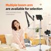 AMBITFUL Live Broadcast Boom Arm, Desktop Camera Mount, Webcam Mount, Microphone Boom, Laptop Stand for Webcam, Camera, Laptop, LED Light, Podcasting view 2