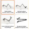 AMBITFUL Live Broadcast Boom Arm, Desktop Camera Mount, Webcam Mount, Microphone Boom, Laptop Stand for Webcam, Camera, Laptop, LED Light, Podcasting view 4