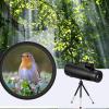 HD Monocular Telescope with Smartphone - High Power Monocular with Adapter Lightweight BAK-4 Prism & FMC Lens Monoculars for Bird Watching Hiking Travel view 3