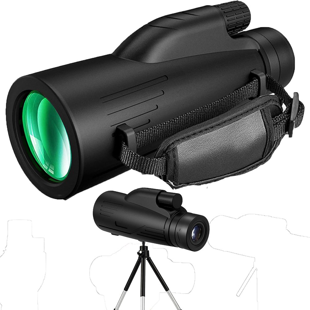 Adult Telescope Triangular Stand Mobile Phone Stand FMC Multi-Layer Coating Suitable for Bird Watching Trips, Camping and Hiking