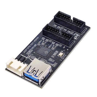 Chenyang USB 3.0 19/20Pin 1 to 2 USB 3.0 19/20Pin HUB Port Multiplier PCBA Adapter with SATA Power Cable