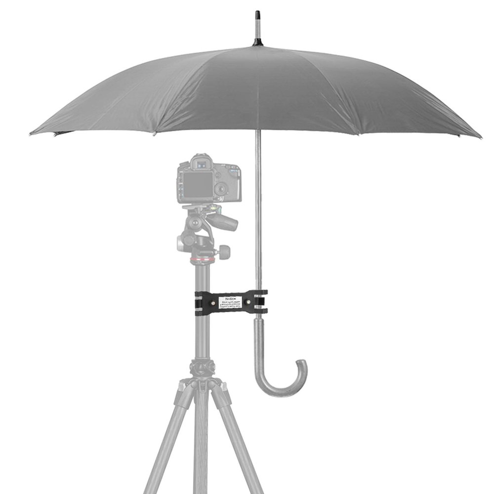 Buachois Umbrella Chair Clamp,Tripod Umbrella Holder, Camera Umbrella Clip, 5.9 x 1.96inch Tripod Shade Rainmaker Bracket Stand Photography Clamp Accessory