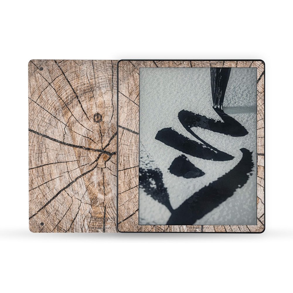 MightySkins Glossy Glitter Skin Compatible with Amazon Kindle Scribe (2022) Full Wrap - Tree Rings | Protective High-Gloss Glitter Finish | Easy to Apply | Made in The USA