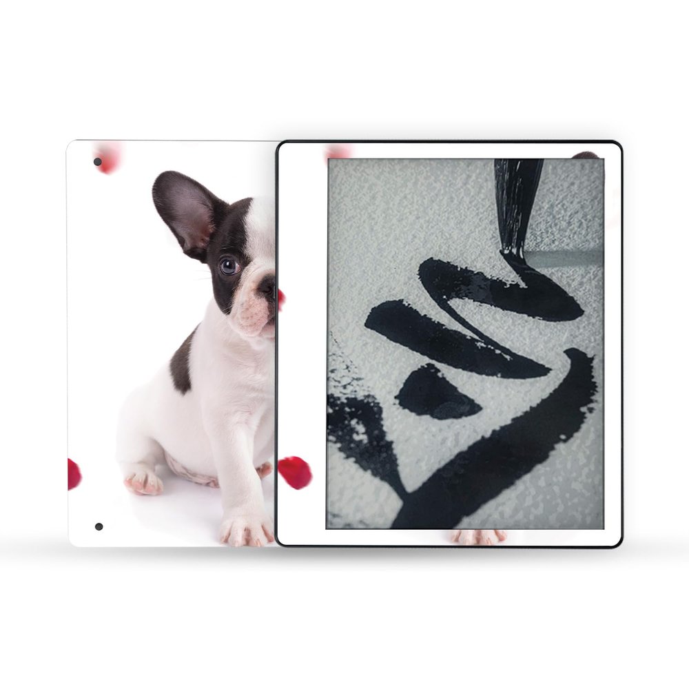 MightySkins Skin Compatible with Amazon Kindle Scribe (2022) Full Wrap - Furry Frenchie | Protective, and Unique Vinyl Decal wrap Cover | Easy to Apply | Made in The USA