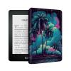 Case for 6.8" Kindle Paperwhite (11th Generation 2021) and Kindle Paperwhite Signature Edition,PU Leather Folio Stand Cover for Kindle Paperwhite 2021 E-Reader,Black Red Island view 1