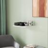 AREAJD Small Mini Projector Shelf, Modem Shelf, Router Shelf, Floating Projector Wall Mount, Projector Shelf for Wall, Holder Stand Accessories White view 1