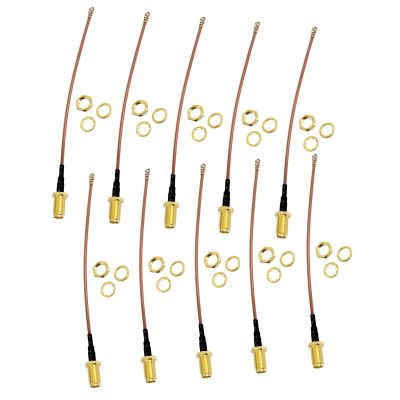 10Pcs RG-178 RF U.FL IPEX IPX Mini PCI to SMA Female Pigtail Antenna Cable 4" Length