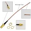 10Pcs RG-178 RF U.FL IPEX IPX Mini PCI to SMA Female Pigtail Antenna Cable 4" Length view 2