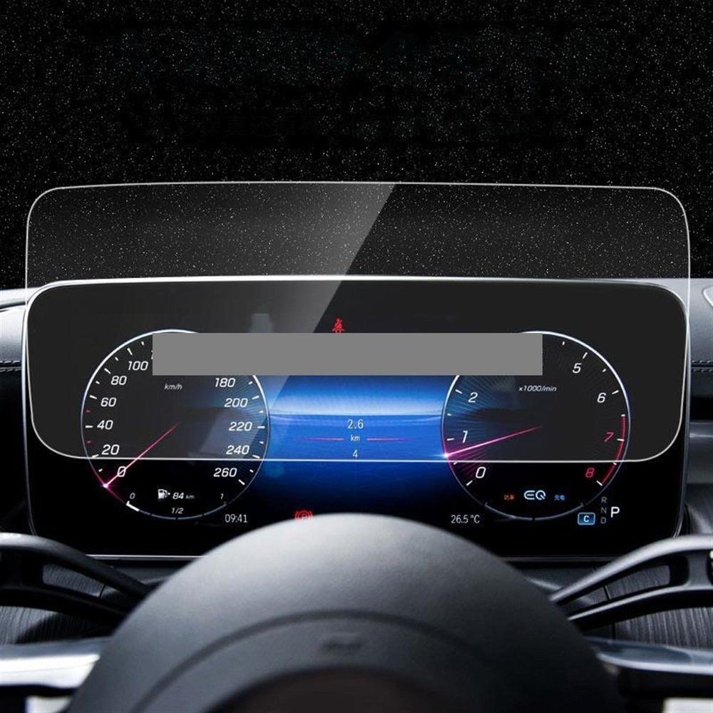 UNKOMN Screen Protector Tempered Glass for mercedess-benzs EQE 350 2022 Car GPS and Instrument Panel LCD Screen Protective Film Anti-Scratch (Color : Instrument Panel)