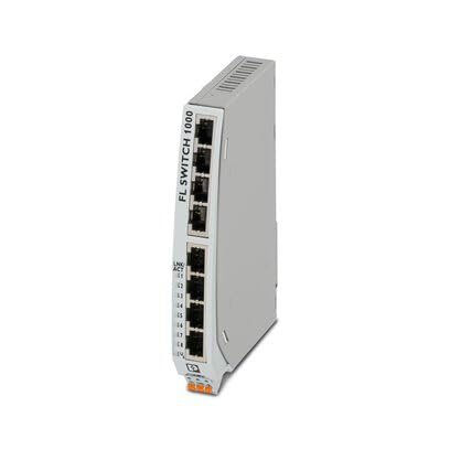 PHOENIX CONTACT FL SWITCH 1108NT (1085162) NARROW ETHERNET SWITCH, AND QOS, AUTOCROSSING FUNCTION, AUTOMATIC DATA TRANSMISSION SPEED DETECTION, EIGHT RJ45 PORTS, WIDE TEMPERATURE RANGE, WITH 10/100/10