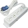 Hospital Grade 4 Outlet Power Strip. 15 Ampere-125 Volt (1,875 watts), Nema 5-15 Green Dot Receptacles, 60Hz Circuit Breaker, 6 ft Power Cord. White. Meets UL1363A. view 1