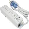 Hospital Grade 4 Outlet Power Strip. 15 Ampere-125 Volt (1,875 watts), Nema 5-15 Green Dot Receptacles, 60Hz Circuit Breaker, 6 ft Power Cord. White. Meets UL1363A. view 2