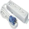 Hospital Grade 4 Outlet Power Strip. 15 Ampere-125 Volt (1,875 watts), Nema 5-15 Green Dot Receptacles, 60Hz Circuit Breaker, 6 ft Power Cord. White. Meets UL1363A. view 3