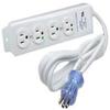 Hospital Grade 4 Outlet Power Strip. 15 Ampere-125 Volt (1,875 watts), Nema 5-15 Green Dot Receptacles, 60Hz Circuit Breaker, 6 ft Power Cord. White. Meets UL1363A. view 4