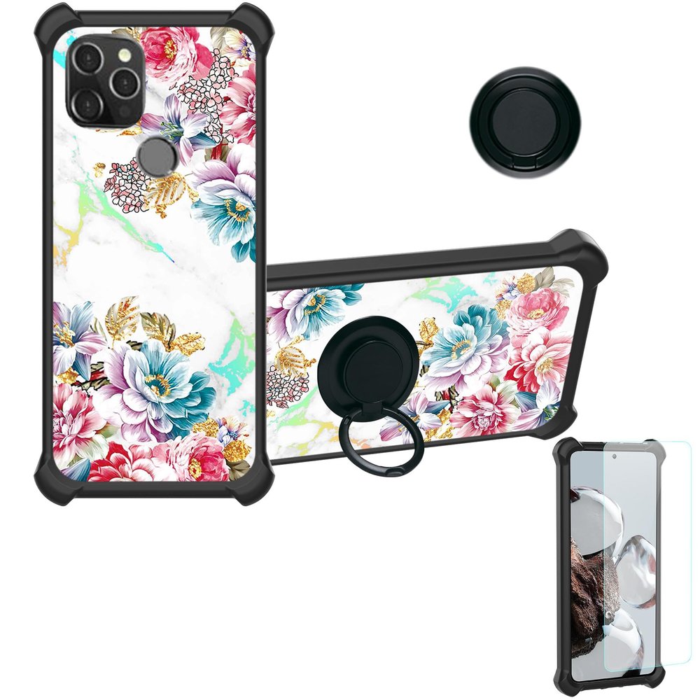 jioeuinly Case for iBRIT Diamond Pro Max Case Compatible with iBRIT Diamond Pro Max Phone Case Cover [with Tempered Glass Screen Protector][Ring Support][Colorful Reflect Light] IMDH-MDH