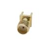 10Pcs/lot SMA Female PCB Edge Panel Mount 4Pin Solder Connector Straight Vertical Thru R/F Coaxial Adapter view 3
