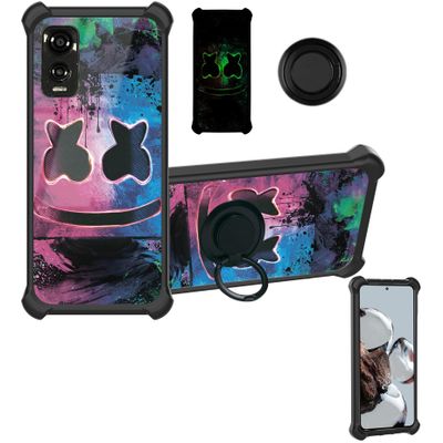 Aroepurt Case for DIALN X65 Case Compatible with DIALN X65 Phone Case Cover [Hard PC + Soft Silicone][Ring Support] [Luminous Effect] YGH-BQ