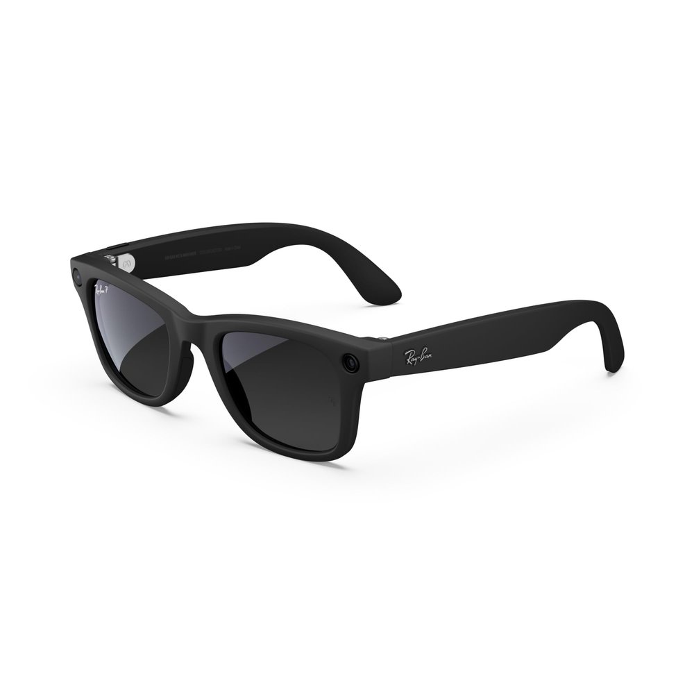 Ray-Ban Meta (Gen 1), Wayfarer, Matte Black | Smart AI Glasses for Men, Women 12 MP Camera, Open-Ear Speakers, Video Recording, Bluetooth Polarized Gradient Graphite Lenses Wearable Technology