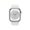 Apple Watch Series 8 [GPS, 41mm] - Silver Aluminum Case with White Sport Band, M/L (Renewed) view 2