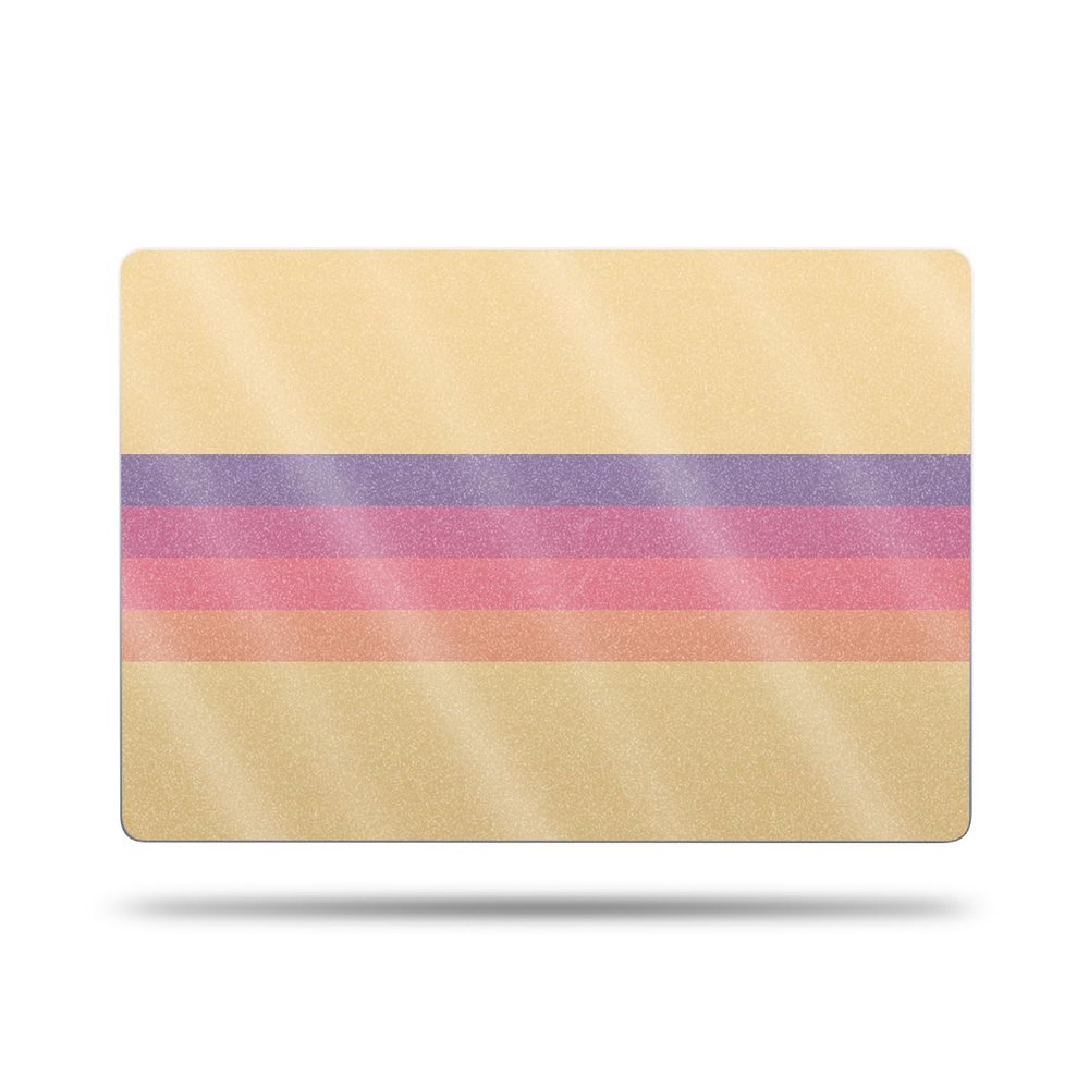 MightySkins Glossy Glitter Skin Compatible with Apple MacBook Air 15'' M2/M3 (2024) Full Wrap Kit - Mellow Stripes | Protective, Durable High-Gloss Glitter Finish | Easy to Apply | Made in The USA