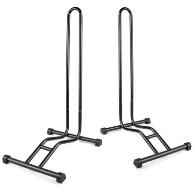 Revere Bike Stand Set of 2 Adjustable Bicycle Parking Rack for 2029 Inch Wheels, Fits Tires up to 2.6, Portable Powder-Coated Steel Bike Storage for Indoor & Outdoor Use