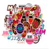 45 PCS Miami Vinyl Heat Basketball Stickers for Water Bottle, Laptop, Bicycle, Computer, Motorcycle, Travel Case, Car Decal Decoration Sticker view 1