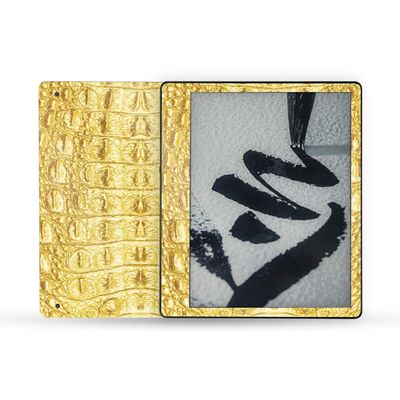 MightySkins Glossy Glitter Skin Compatible with Amazon Kindle Scribe (2022) Full Wrap - Golden Croc | Protective High-Gloss Glitter Finish | Easy to Apply | Made in The USA