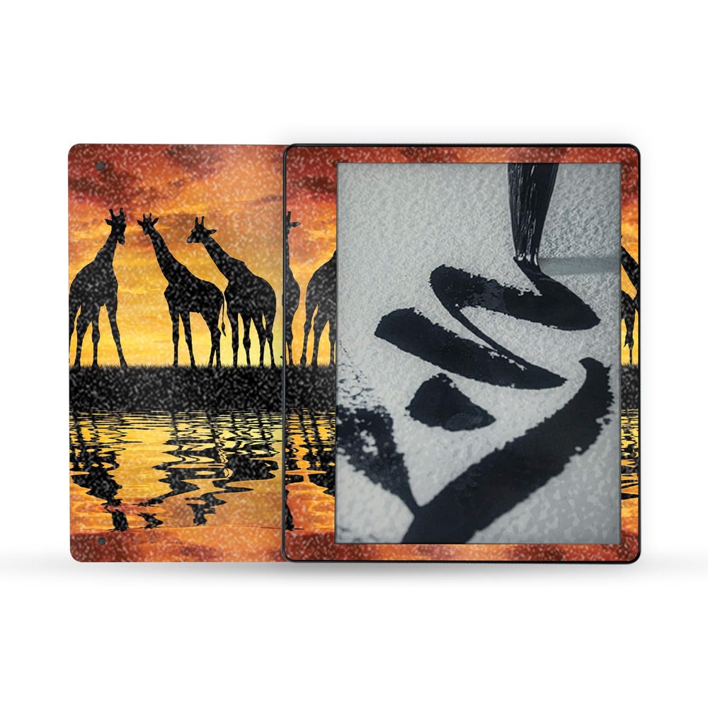 MightySkins Glossy Glitter Skin Compatible with Amazon Kindle Scribe (2022) Full Wrap - Glamour Giraffes | High-Gloss Glitter Finish | Easy to Apply | Made in The USA