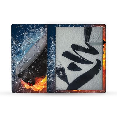 MightySkins Skin Compatible with Amazon Kindle Scribe (2022) Full Wrap - Hockey Fire | Protective, Durable, and Unique Vinyl Decal wrap Cover | Easy to Apply | Made in The USA