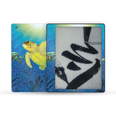 MightySkins Glossy Glitter Skin Compatible with Amazon Kindle Scribe (2022) Full Wrap - Turtle Dreams | Protective High-Gloss Glitter Finish | Easy to Apply | Made in The USA