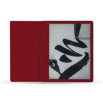 MightySkins Skin Compatible with Amazon Kindle Scribe (2022) Full Wrap - Solid Burgundy | Protective, and Unique Vinyl Decal wrap Cover | Easy to Apply | Made in The USA