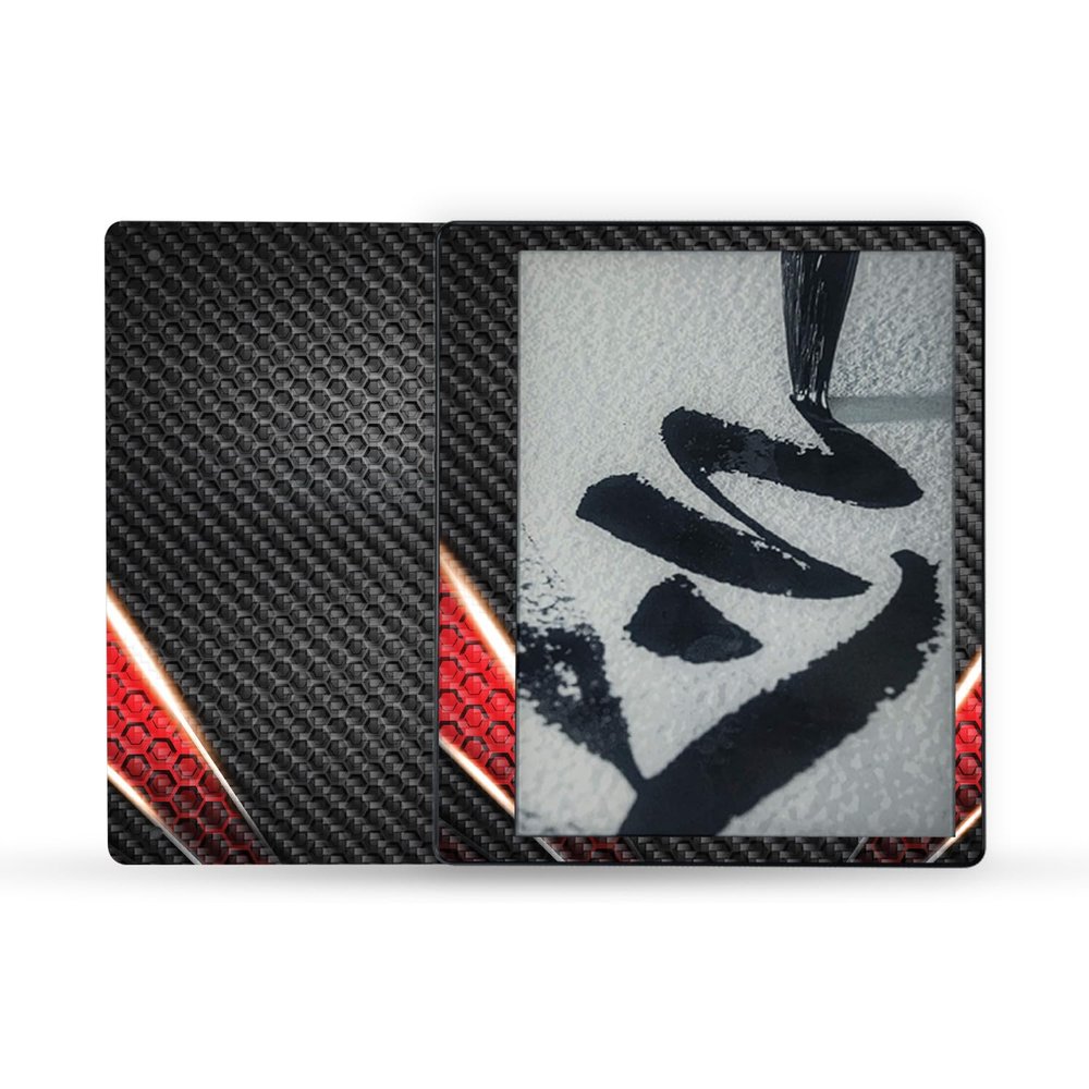 MightySkins Carbon Fiber Skin Compatible with Amazon Kindle Scribe (2022) Full Wrap - Hex Rays | Protective Textured Carbon Fiber Finish | Easy to Apply | Made in The USA