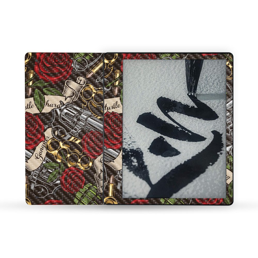 MightySkins Carbon Fiber Skin Compatible with Amazon Kindle Scribe (2022) Full Wrap - Gangster Life | Protective Textured Carbon Fiber Finish | Easy to Apply | Made in The USA
