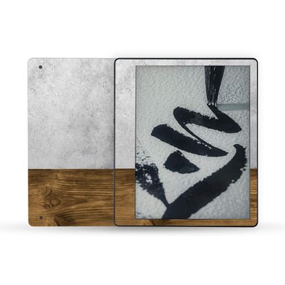 MightySkins Skin Compatible with Amazon Kindle Scribe (2022) Full Wrap - Concrete Wood | Protective, and Unique Vinyl Decal wrap Cover | Easy to Apply | Made in The USA