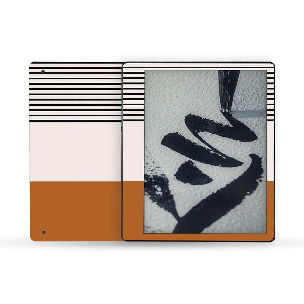 MightySkins Skin Compatible with Amazon Kindle Scribe (2022) Full Wrap - Neutral Stripes | Protective, and Unique Vinyl Decal wrap Cover | Easy to Apply | Made in The USA